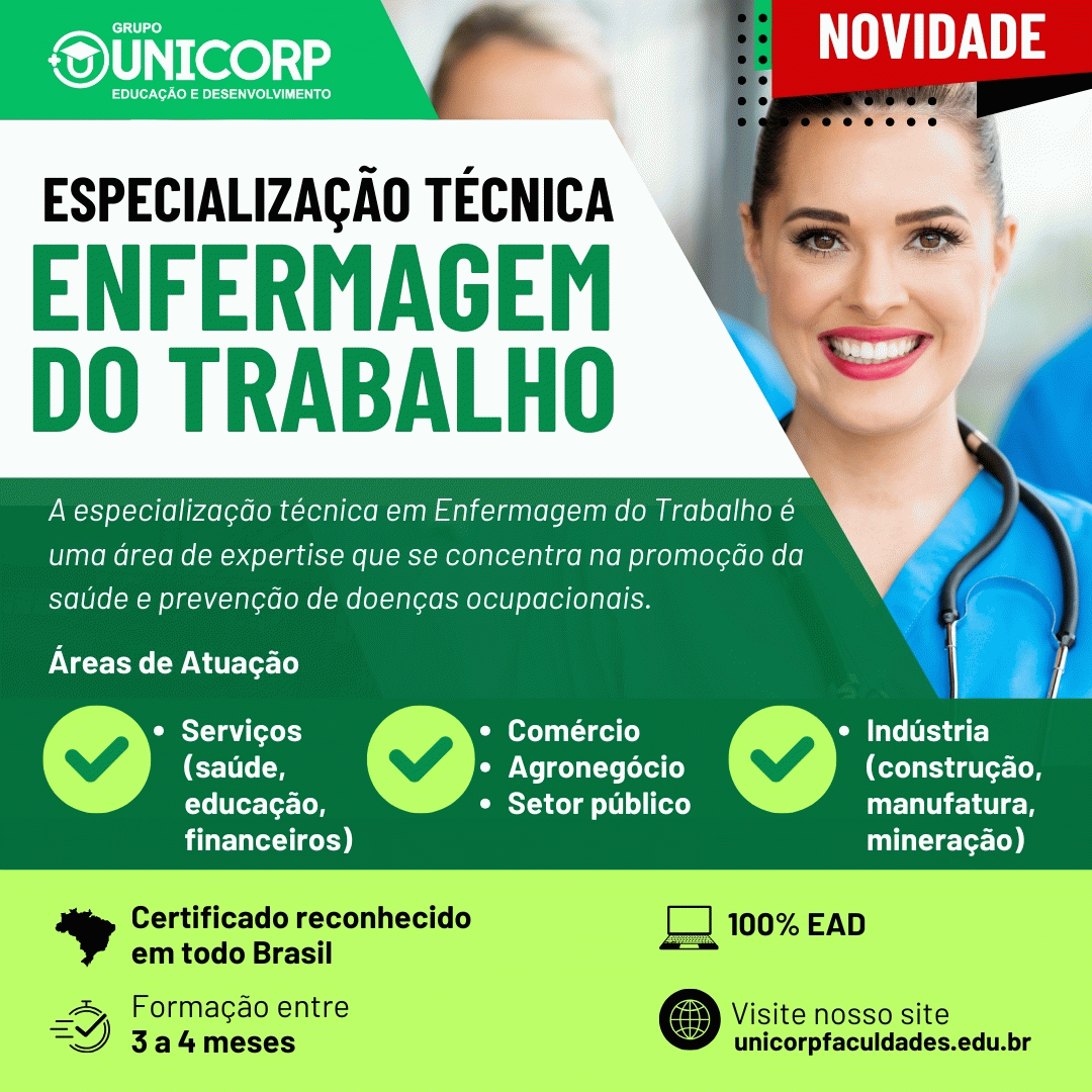 ESPECIALIZAÇÃO TÉCNICA EM ENFERMAGEM DO TRABALHO