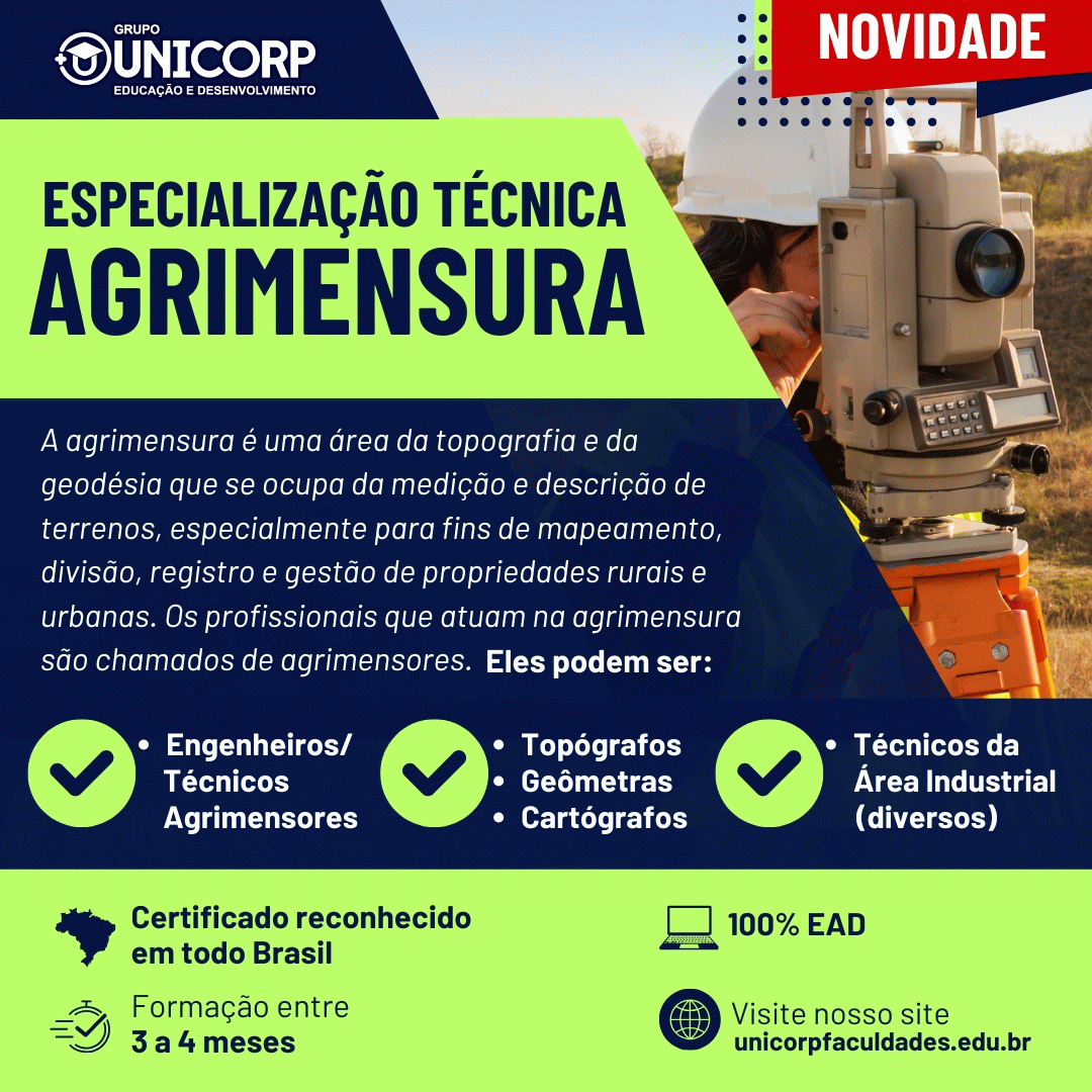 ESPECIALIZAÇÃO TÉCNICA EM AGRIMENSURA