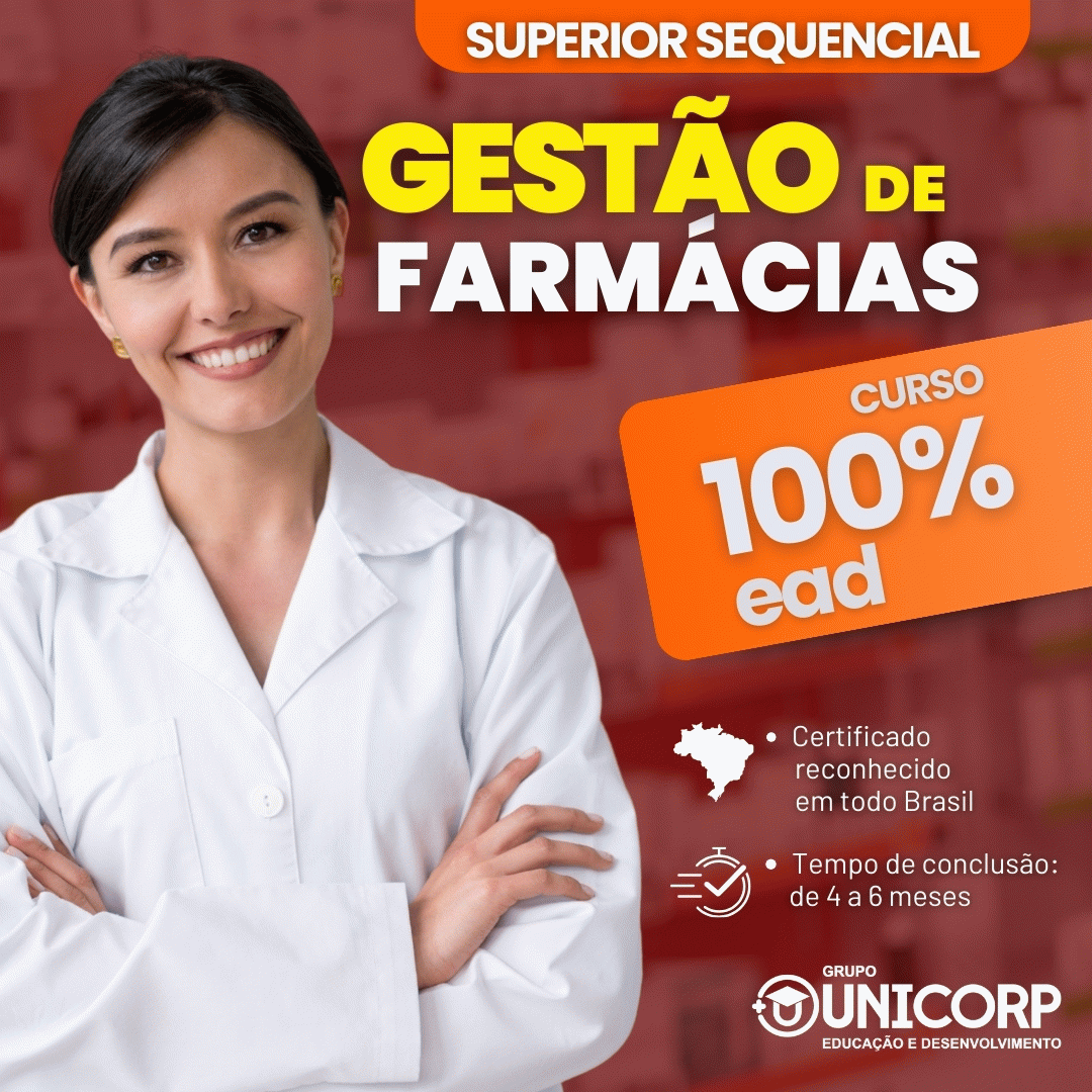 Curso Cursos Superiores Sequenciais Superiores Sequenciais SUPERIOR SEQUENCIAL EM GESTÃO DE FARMÁCIAS