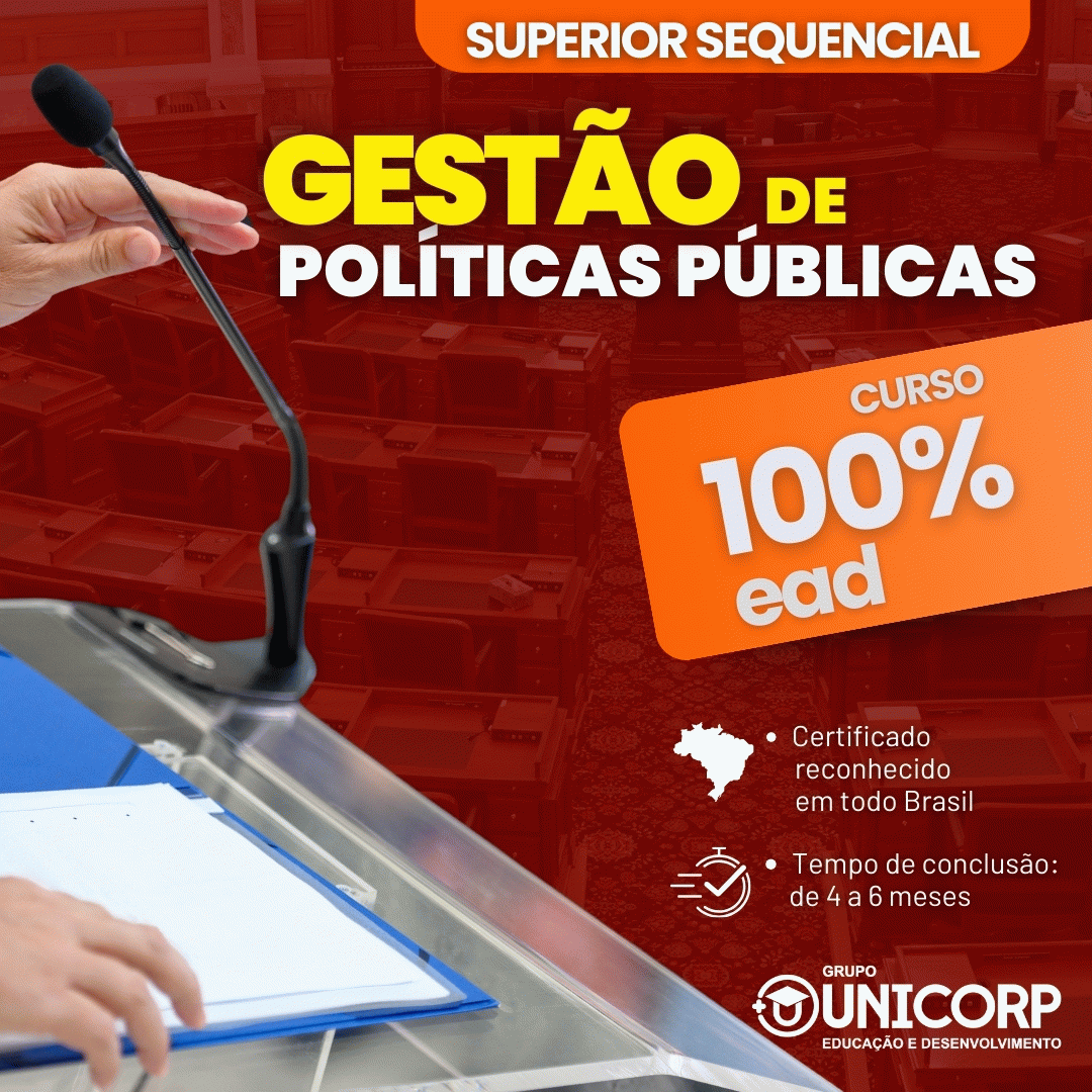 Curso Cursos Superiores Sequenciais Superiores Sequenciais SUPERIOR SEQUENCIAL EM GESTÃO DE POLÍTICAS PÚBLICAS